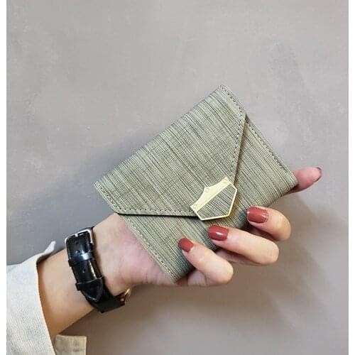 New Japanese And Korean Fashion WomenS Short Wallet Folding Small Coin Purse Card Bag Women Wallets