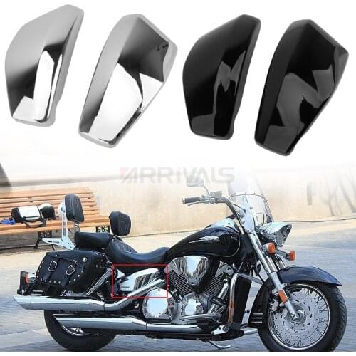 Motorcycle Chrome Black Battery Fairing Cover For Honda VTX1300 VTX 1300 2003-2009 R/Retro S/Spoke C/Custom T/Tourer
