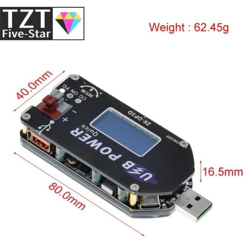 CNC USB TYPE-C DC DC Converter CC CV 1-30V 2A 15W Power Module Adjustable Regulated power supply QC2.0 3.0 AFC