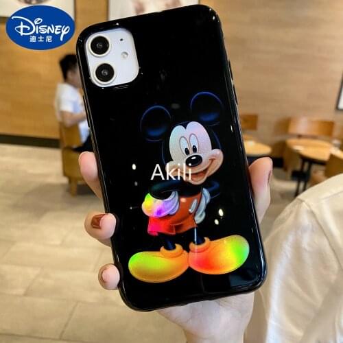 DISNEY 2021 Mickey Silicone Case for IPhone 11 Pro Xs Max FOR IPhone 12 12PRO 12PROMAX Official Liquid Silicon 360 Full Cover