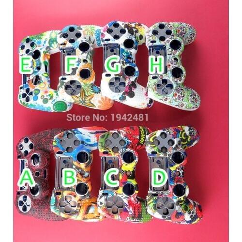 Camouflage Graffiti Silicone Protective Skin Cover Case for PS4 Slim Pro controller Sony Playstation PS 4 Dualshock 4 Gamepad