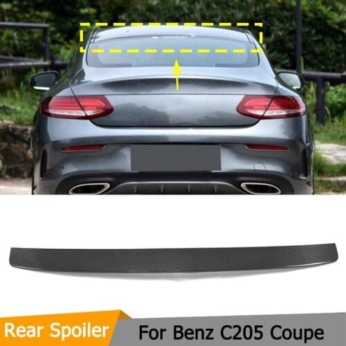 Car styling Carbon Fiber Rear Wing Boot Lip Spoiler For Mercedes Benz C-Class C205 C63 C43 AMG Coupe 2 Door 2015 2016 2017