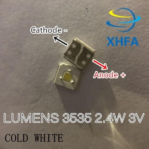 500PCS LUMENS LED Backlight Flip-Chip LED 2.4W 3V 3535 Cool white 153LM LCD Backlight for TV TV Application