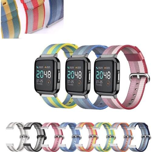 20mm 22mm Woven Nylon Band Sport Loop Strap for Haylou LS02 Watch Strap