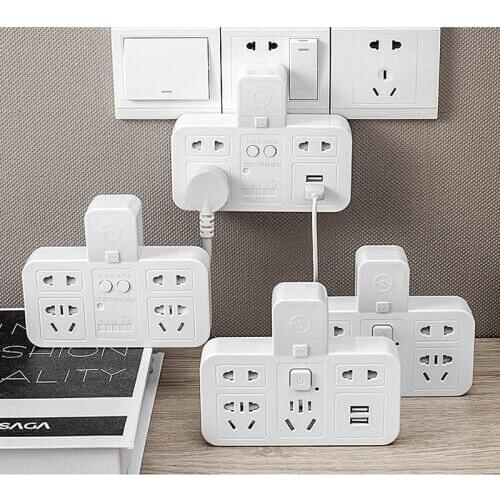 Smart Socket Timing Energy Saver Wall Electrical Socket with Switch USB 220V CN Plug Power Strip Overcurrent Protection