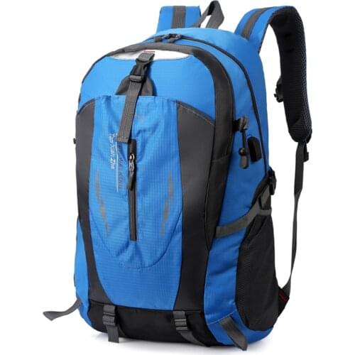 Waterproof Camping Backpack Nylon Sports with USB Port Hiking Trekking Hunting Bag Climbing Travel Backpacks For Women Men