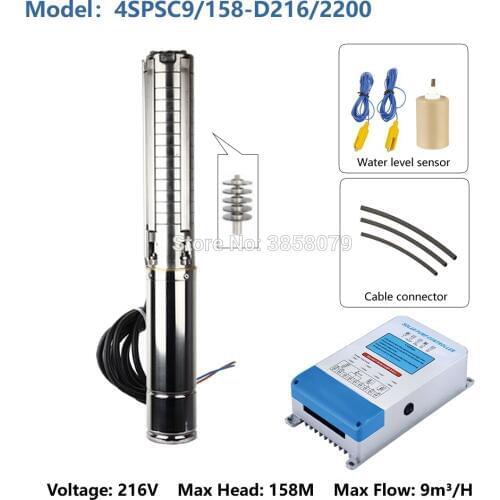 AC DC Solar water pump solar powered submersible deep well water pumps high pressure water pump