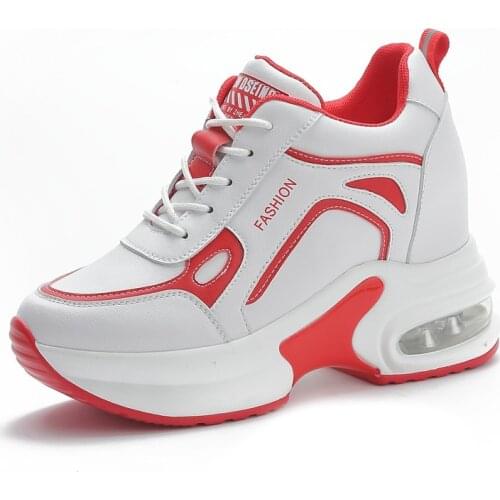 White High Quality Women Platform Flat Shoes Rubber Mixed Colors Women Casual Shoes Lace Up Women Sneakers