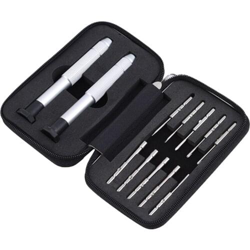 1Set Of Glasses Precision Screwdriver Kit Watch Jewelry Eyeglasses Multifunction Repairing Tool sets With Zipper Box