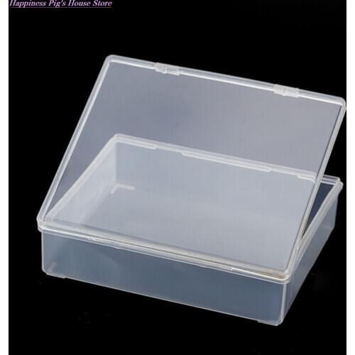 1PC Parts box collapsible rectangle Plastic Boxes Transparent Plastic Container Storage Blank Component Screw Jewelry Tool Boxes