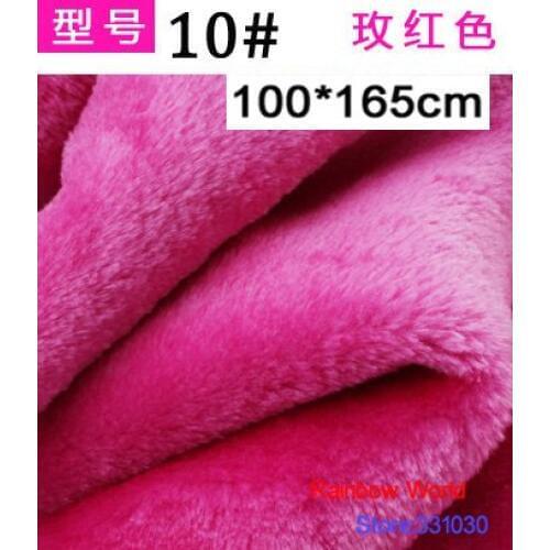 10# rose 8mm Minky fleece plush PV velvet fabric velboa for DIY sewing Stuffed toys blankets animal dog house(100*165cm)