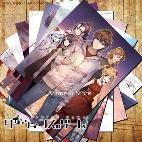 10 pcs/set Anime Darwins Game posters Sudou Kaname Karino Shuka wall pictures for Colletion A3 42x29CM Stickers
