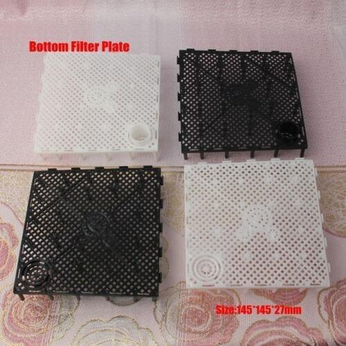 10pcs Water Fish Tank Bottom Support Filter Plate White/Black Aquarium Bottom Supports Grass Mud Plants Soil Landscape Stone