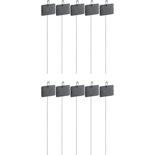 10Pcs Plant Label Garden Markers Signs Labels Weatherproof Reusable Slate Hanging Tags on for Flower Bed Pots Planters