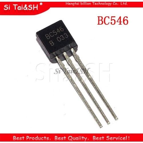 100PCS BC546 TO-92 BC546B TO92 546B new triode transistor