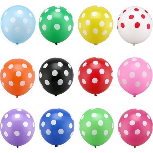 20pc 12 inch Latex Polka Dots Balloons Wedding birthday party decorations kids toy balloon 12 color options