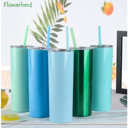 20oz Coffee Mug with Lid Straight Cup 304 Stainless Steel Vacuum Flask Car Cup Slimming Cup Coffee Cup Mugs Coffee Cups