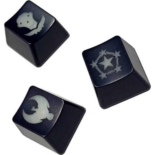 3PCS ABS Translucent Keycaps R4 Personality Height echanical Keyboard Keycap