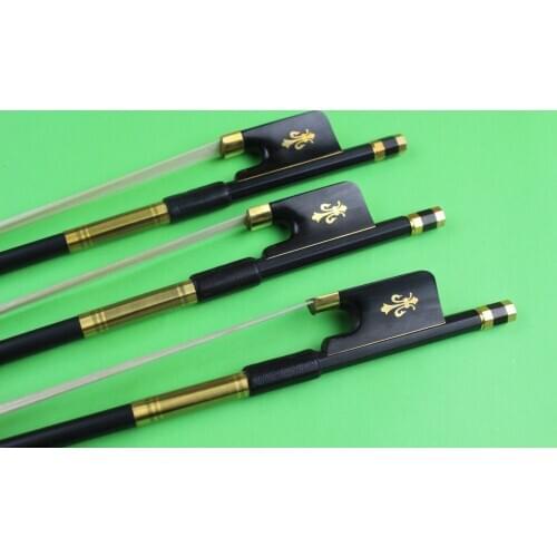 7pcs new professional 4/4 black Carbon fiber cello bows ebony frog