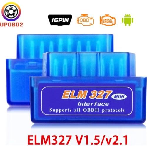 Mini ELM327 V2.1 Bluetooth-Compatible Car Diagnostic Tool OBD2 code Readers Scan Tools Mini ELM 327 Brake Fluid Tester Scanner