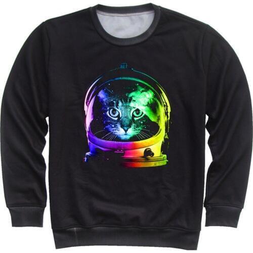 2020 Spring Childrens Sweatshirt Boys Girls Colorful Astronaut 3D Cat Panda Owl Pug Animal Printed Hoodie Kids Fashion Pullovers