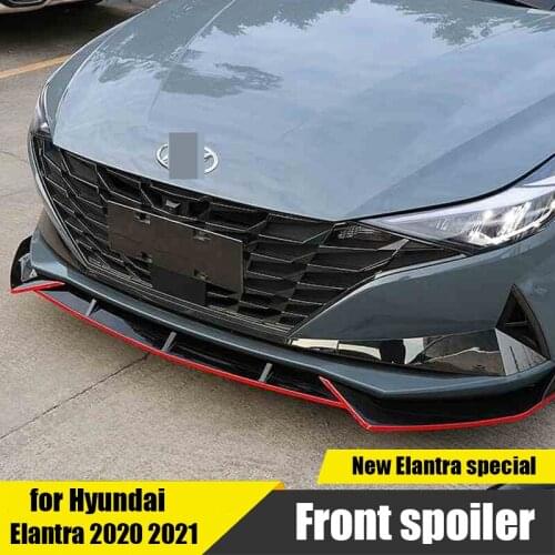For Hyundai Elantra CN7 20 21 spoiler ABS front shovel front lip front bumper bumper protector Avante
