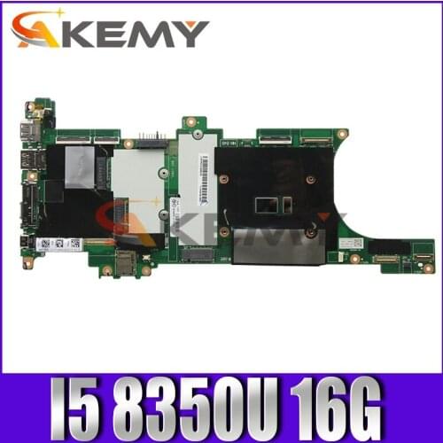 For Lenovo ThinkPad X1 X1 Carbon 6th Laptop Motherboard EX480 NM-B481 FRU;01YR219 01YR215 01YR235 CPU:I5 8350U 16G