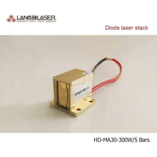 Macro-Channel-diode-laser 808nm stack , total : 5 bars / power 300W / spot size : 10*10mm / Warranty more than 10,000,000 times