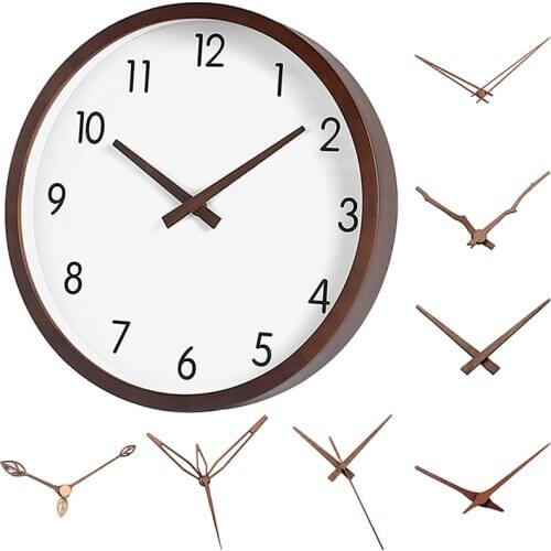 Walnut Wall Clock Pointer DIY Hour Hand Minute Hand Second Hand Parts 12/14 Inch