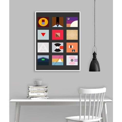 Kanye West Minimal Music Album History Cover Poster Art Canvas Painting Wall Pictures for Bedroom Home Decor Posters and Prints