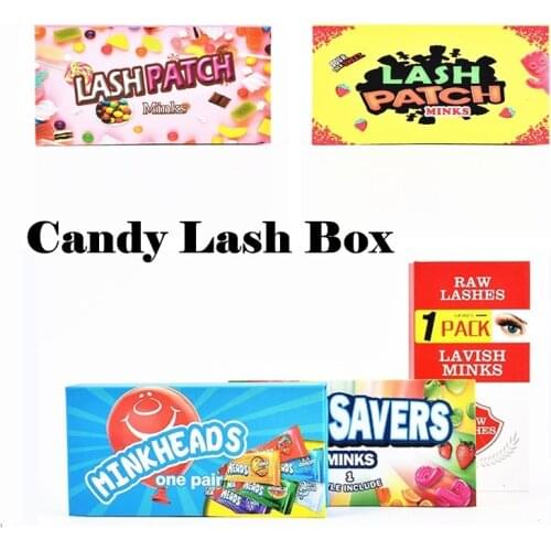 Candy Lash Boxes Wholesale Eyelash Packaging Popular Empty Lash Case With Tray 8-25mm Mink Lash Boxes Packaging Rectangle