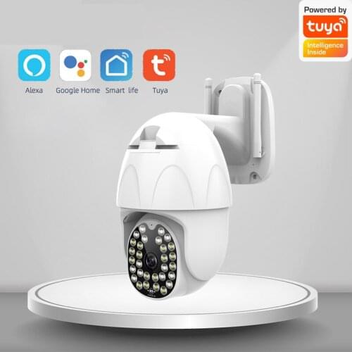 Tuya Wireless IP HD 2MP 1080P 30 LED Smart Speed Dome Camera IR Full-color Night Vision TF Card & Cloud Storage Wifi IP Camera