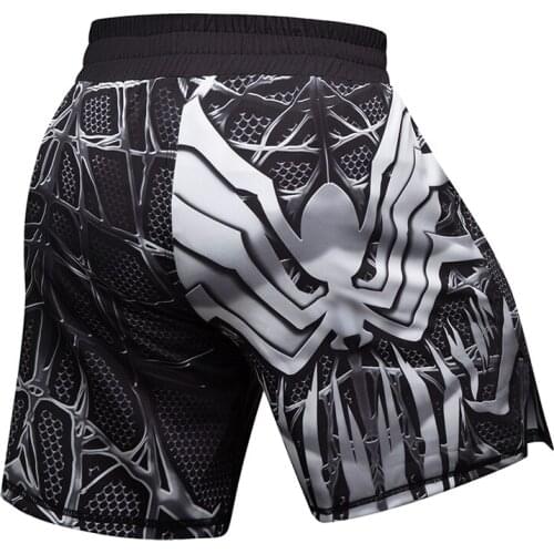 2021 Summer New Design Mens Running Fitness Training Pants High Quality Digital Cartoons Printed MMA Shorts Breathable