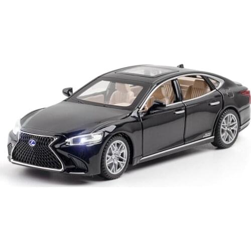 Hot 1:32 scale wheels diecast car toyota lexus LS500H metal model with light and sound pull back vehicle toys collection