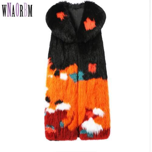 Fashion sale fox fur fabric vest fashion show jacket real fox fur coat leather grass vest young woman coat