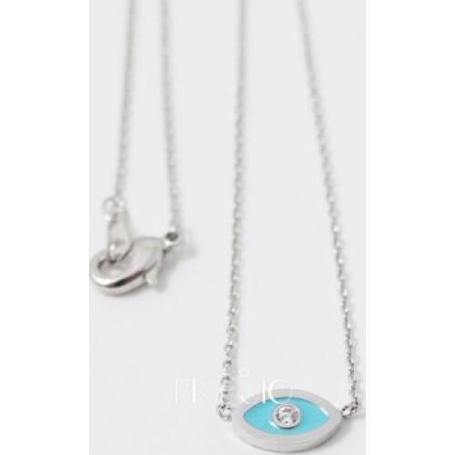 Trendy women choker necklace Evil Eye pendant Necklace Gold and Silver plated fashion christmas beautiful gift