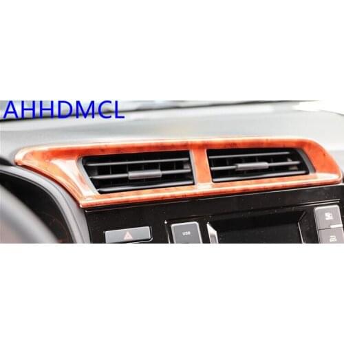 Car Interior Mouldings Modification Decorative Trim Frame Interior Sequins Mahogany Color For Fit 2014 2015 2016 2017 2018