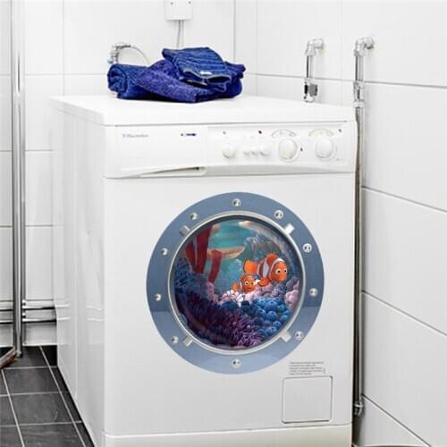 Cartoon nemo dory fish wall stickers for kids room home decor diy peel and stick 3d window wall decals poster mural