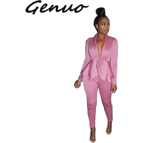 Genuo 2019 New Fashion Lotus Leaf Side Air Layer Casual Fashion Uniform Casual Wear African Clothes For Women African Clothing