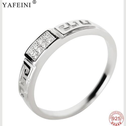 925 Sterling Silver Couple Engagement Ring Top Quality Lover' Jewelry Silver Wedding Band Rings For Women or Men Unisex