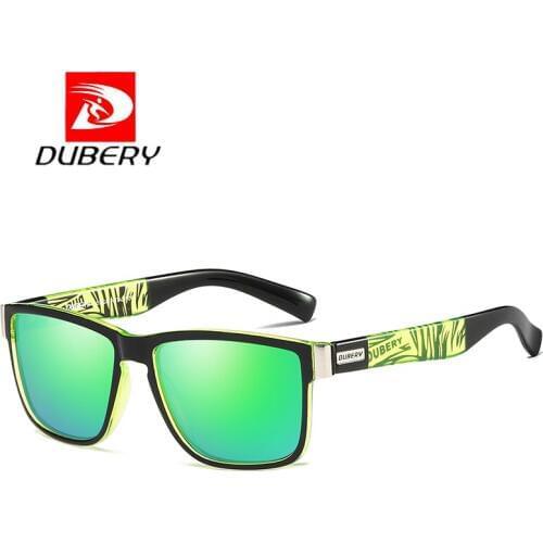 DUBERY Brand Design Sunglasses Men Polarized Spuare Mirror Driver Shades Male Vintage Sun Glasses For Men Gafas De Sol UV400
