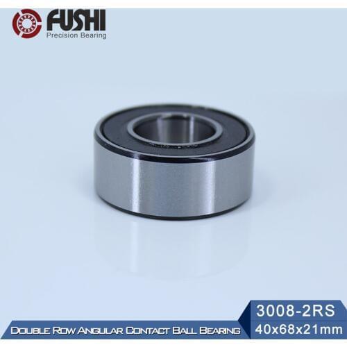 3008-2RS Bearing 40*68*21 mm ( 1 Pc ) 3008 2RS Double Row Sealed 3008 RS Angular Contact Ball Bearings