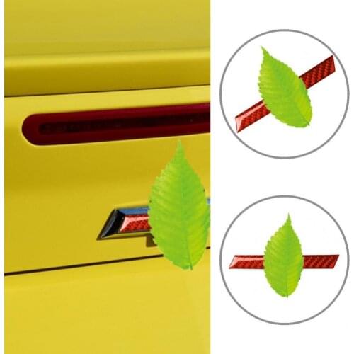 Strong Sticky Decorative Red Carbon Fiber Rear Trunk Logo Cover Trim for Chevrolet Camaro 2017-2019