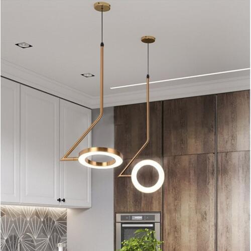 Modern Led Pendant Lights Iron Ring Hanglamp For Dining Room Bedroom Nordic Home Decor Loft Luminaire Suspension Light Fixtures