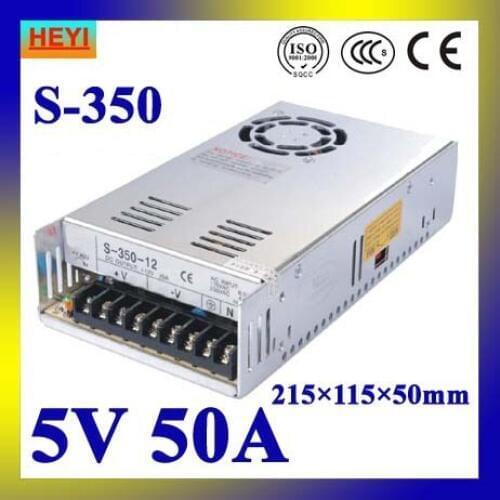 LED power supply 5V 50A 100~120V/200~240V AC input single output switching power supply S-350