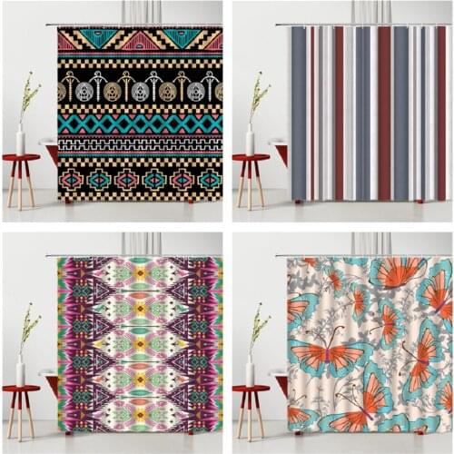 Bohemian Shower Curtain Bedroom Decoration Curtains In The Rooms Modern Bedroom Curtains 100% Waterproof Polyester Fabric