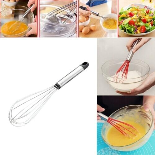 Stainless Steel Egg Beater Hand Whisk Mixer Kitchen Tools Handle Whisk Stainless steel Kitchen Mixer Wire Egg Beater Tool