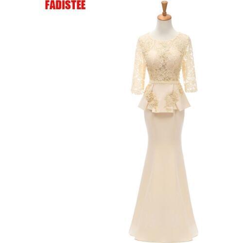 FADISTEE New arrival elegant long dress mermaid simple Mother of the Bride plus size vestido de noiva robe de mariee pearls