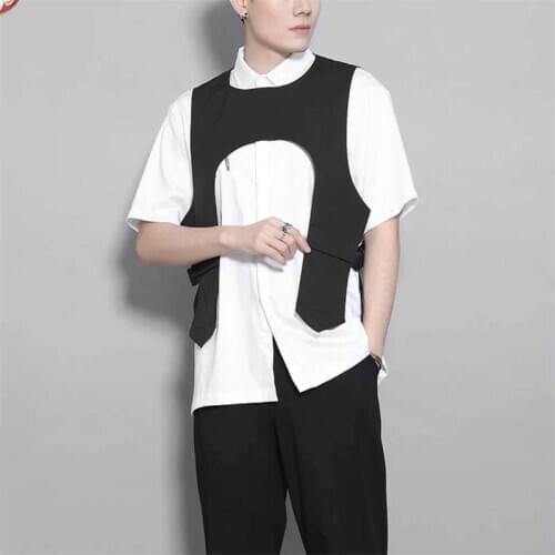 Mens original new vest Japanese Yamamoto style dark niche design versatile functional vest jacket