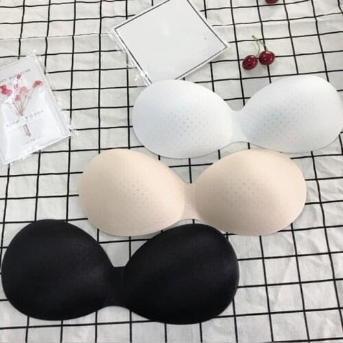 1Pair Body-fitted Design Women Swimsuit Sponge Pad Insert Breast Bra Pad Push Up Padded Inserts Chest Invisible Pad